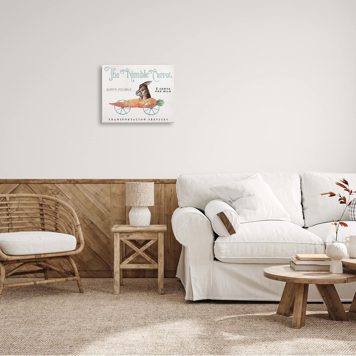Stupell Industries Vintage Easter Bunny Canvas Art
