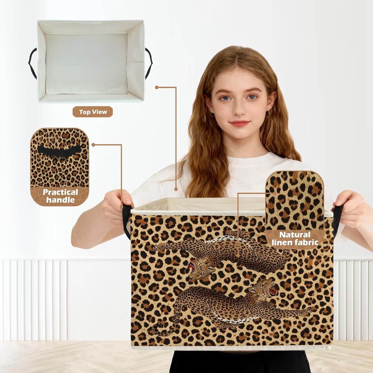 Ghoaoivo Storage Box Bin Organizer for Clothes and Decor