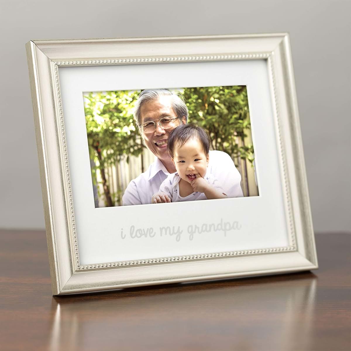Lil Peach I Love My Grandpa Keepsake Frame, Silver, 4" x 6"