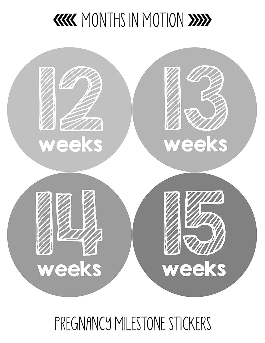 Months In Motion Pregnancy Weekly Belly Growth Stickers For Photo Props (photo 2)