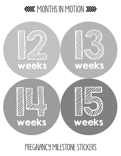 Months In Motion Pregnancy Weekly Belly Growth Stickers For Photo Props (photo 2)