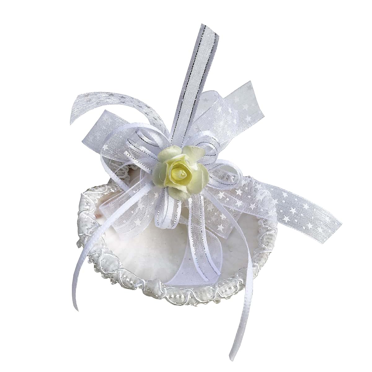 Arcángeles Mexicanos Catholic Baptism Candle Set With Towel, Rosary, And Shell