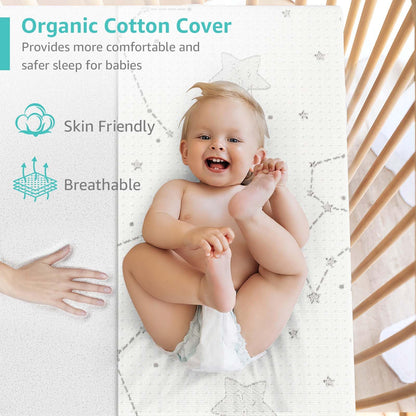Yening Organic Cotton Pack and Play Mattress Pad