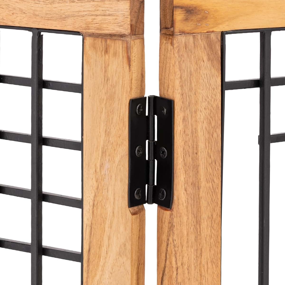 Albany Living 4-Panel Wooden Pet Gate With Metal Mesh (photo 3)
