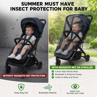 Amorbase 2 Pack Stroller Mosquito Net, Universal Mesh Cover