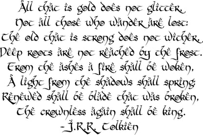CarolGreyDecals Tolkien Wall Decal Vinyl Sticker For Nursery And Kids Room