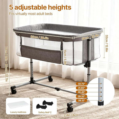 Cheermomo Baby Bassinet Bedside Sleeper