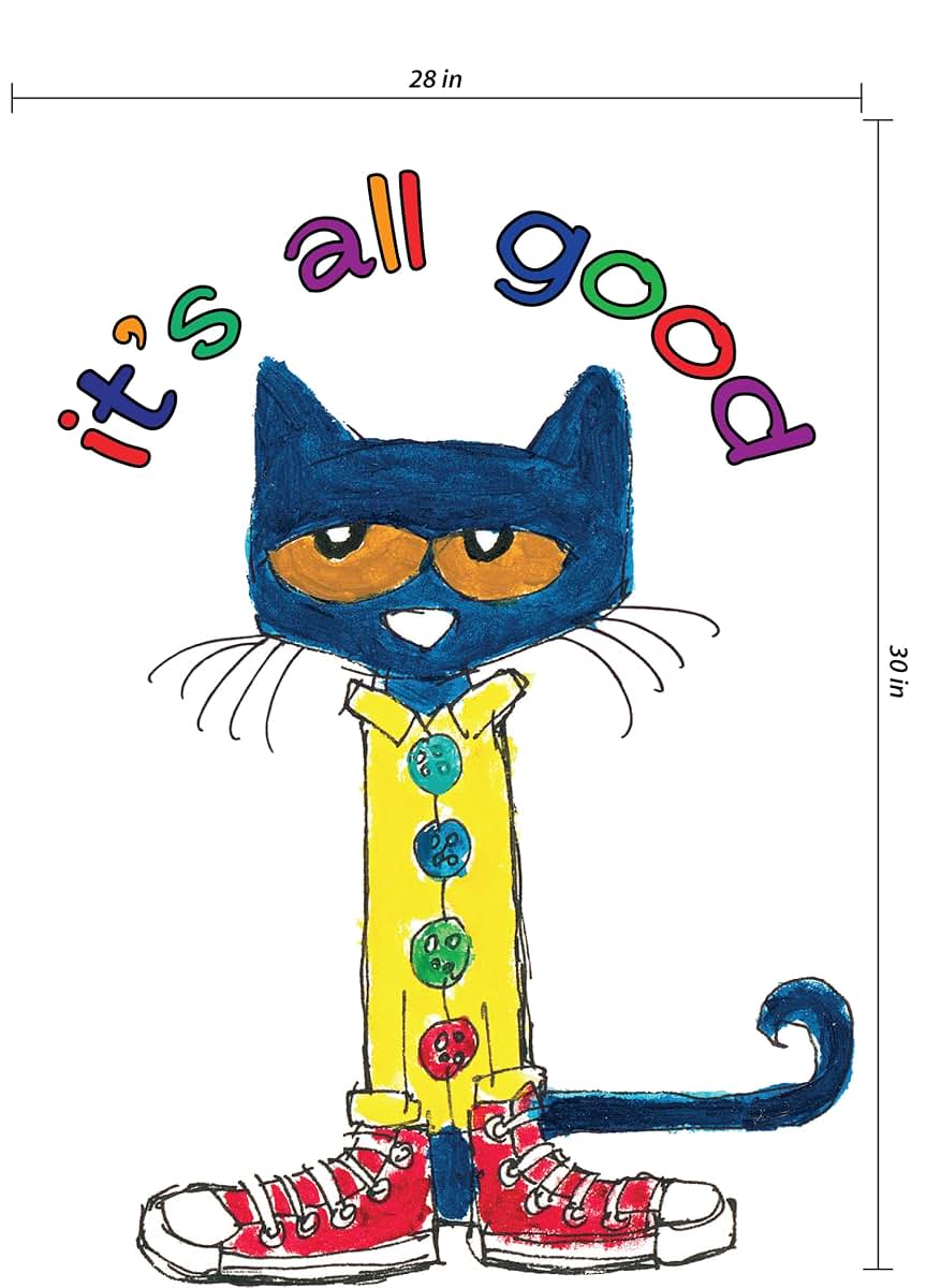 DS Inspirational Decals Removable Pete The Cat Vinyl Wall Decal (28" x 35")