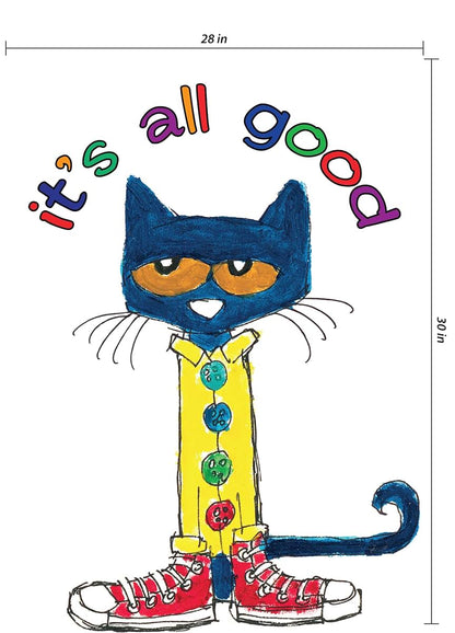DS Inspirational Decals Removable Pete The Cat Vinyl Wall Decal (28" x 35")