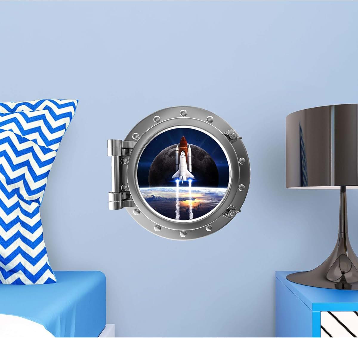 Stickit Graphix Space Shuttle Porthole Wall Decal 12 Inch Round (photo 2)