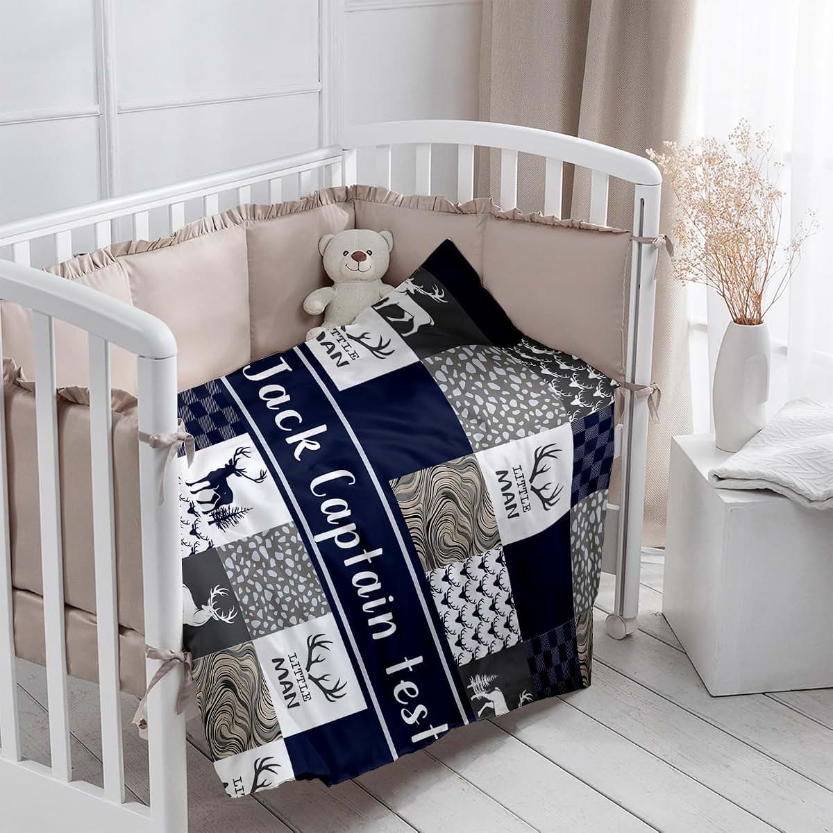 BabyOneStop Personalized Animal Print Baby Blanket