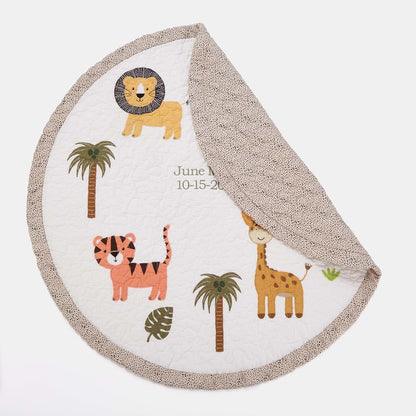 Things Remembered Embroidered Safari Animals Quilted Play Mat (photo 3)