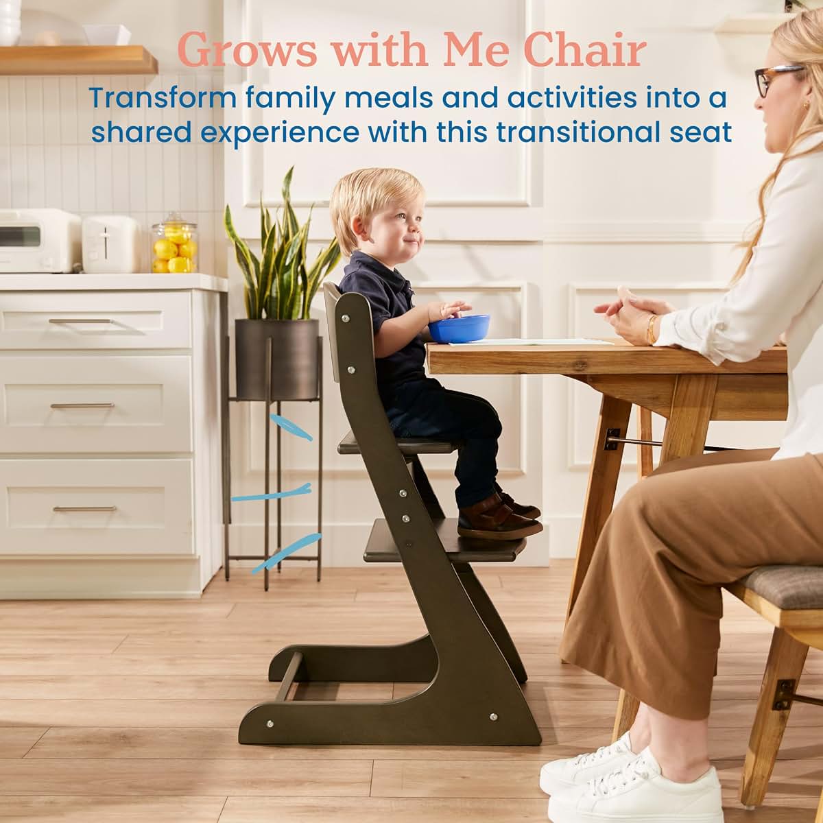 ECR4Kids Grows with Me Chair, Transitional Chair, Grey Wash (photo 3)