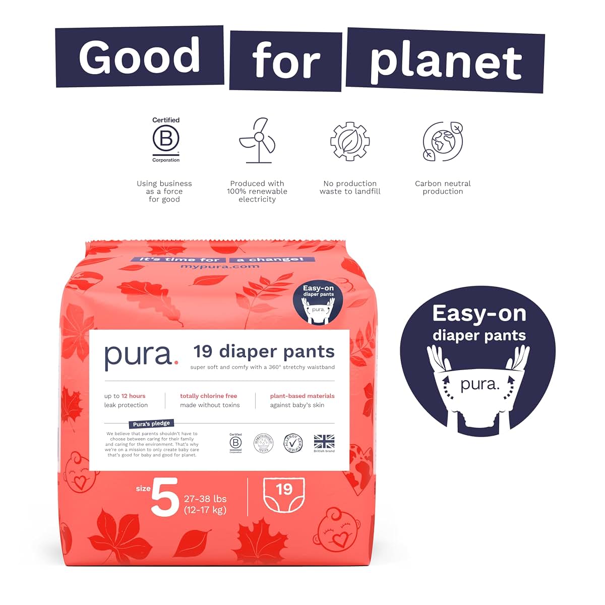 Pura Size 5 Diaper Pants with 12 Hour Protection (photo 3)