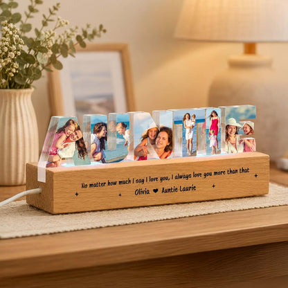 Thunala Personalized Auntie Photo Collage Night Light (photo 4)