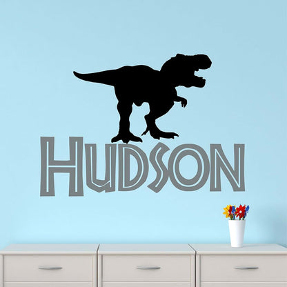 WallTag Custom Dinosaur Name Wall Decal for Nursery and Kids' Bedrooms