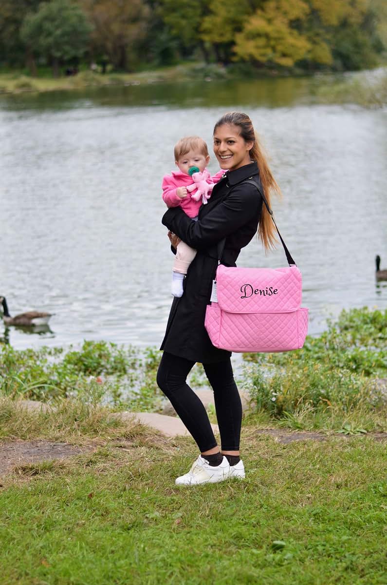 Dream Embroidery PERSONALIZED Large Diaper Knapsack/Tote Backpack/Messenger Shoulder Bag (photo 2)