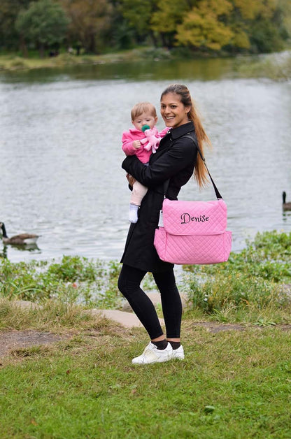 Dream Embroidery PERSONALIZED Large Diaper Knapsack/Tote Backpack/Messenger Shoulder Bag (photo 2)