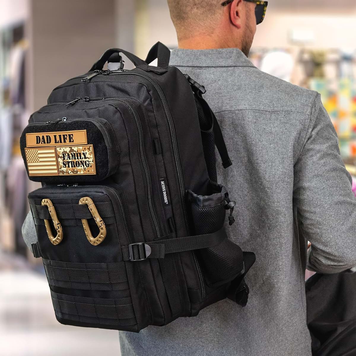 ActiveDoodie Dad Diaper Bag for Men with Dad Life Patches, Changing Pad (photo 2)