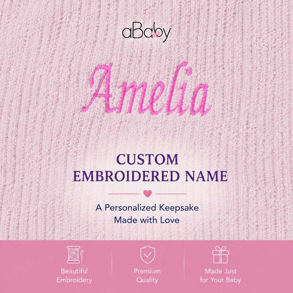 Ababy Personalized Chenille Baby Blanket With Custom Embroidered Name (photo 2)