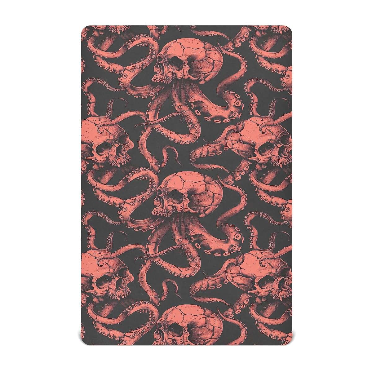 Umiriko Red Skull Octopus Fitted Crib Sheet 52x28x9in