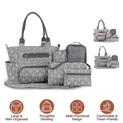 KOCASO Multifunctional Baby Diaper Bag Set - 8Pcs Baby Nappy Diaper Bags (photo 3)
