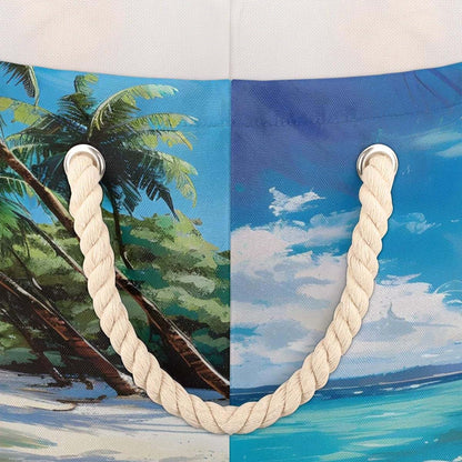 Tablerazzi Tropical Beach Large Round Blanket Basket Bin
