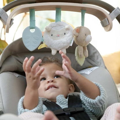 Ingenuity Essentials Wood Carrier Toy Bar for Strollers and Bouncers
