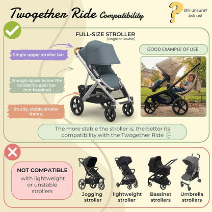 Twogether Ride Hammock Seat Attachment For Book-Fold Strollers (photo 3)