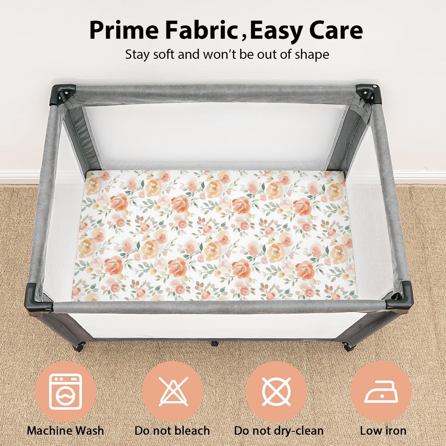 Fiemol Soft Microfiber Crib Sheets 3-Pack
