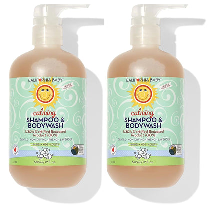 California Baby Calming Shampoo & Body Wash Duo for Sensitive Skin