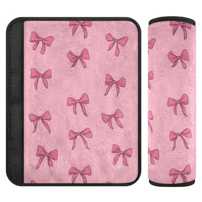 Vdsrup Pink Bow Ribbon Car Seat Strap Covers