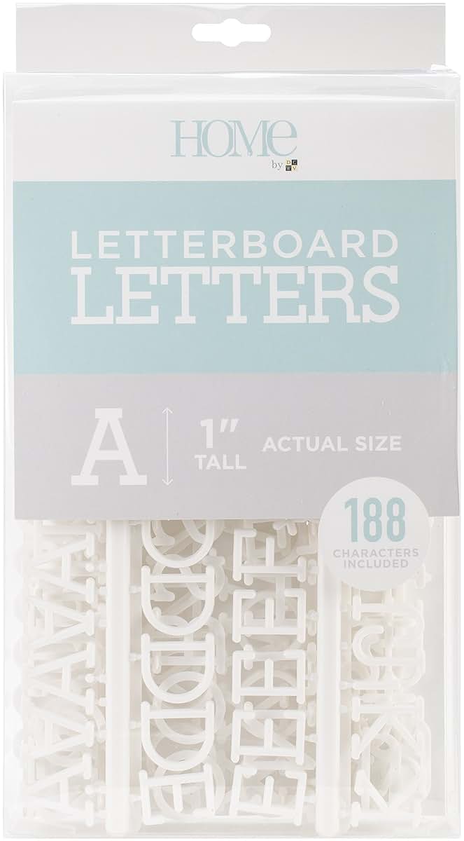 DCWV 1-Inch Letterboard Letters and Characters Set (188 Pack)