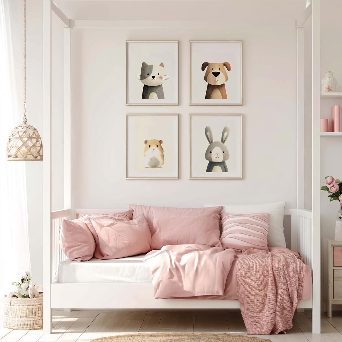 PACKLIST Set of 4 Nursery Wall Decor Pet Posters - 8 x 12 Unframed (photo 4)
