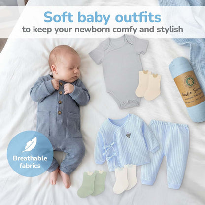 Beyond The Box Baby Boy Gift Basket In A Diaper Bag (photo 4)