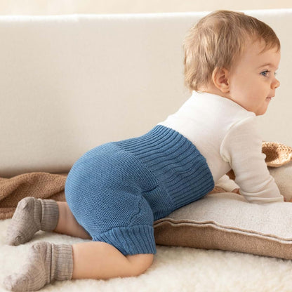 Disana 100% Organic Wool Diapers Cover/Soaker/Over Pants Made in Germany (Dove Blue, 3-4years)