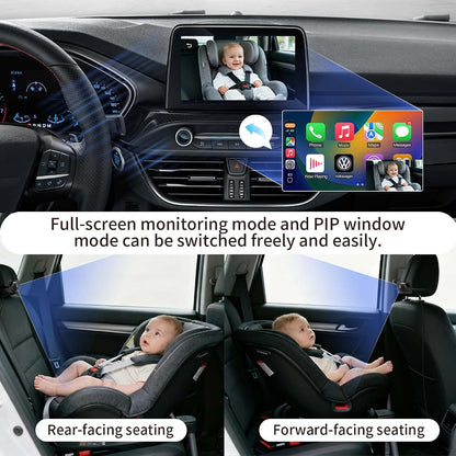 KIQIA Baby Car Camera with Wireless CarPlay & Android Auto Adapter (photo 2)