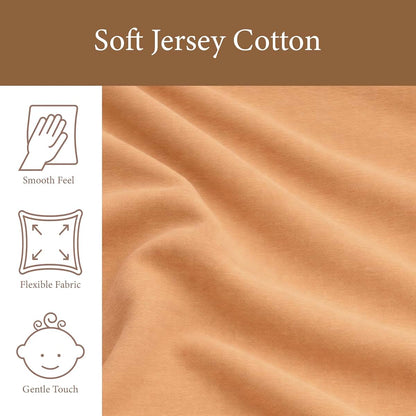 Ababy Custom Size Jersey Cotton Fitted Sheet In Clay (photo 4)