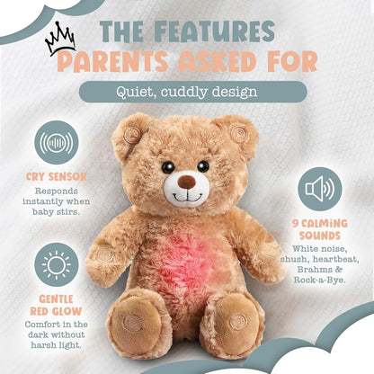 Gemma Joy Teddy Bear Plush Heartbeat Sleep Soother With Cry Sensor (photo 4)