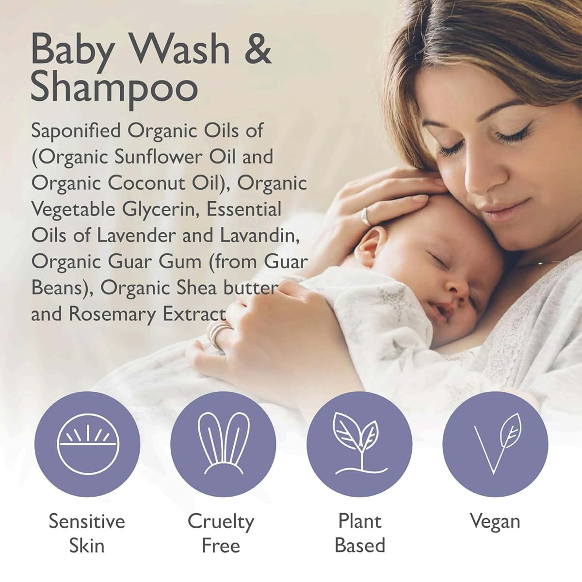 SoCal Suds & Company Baby Body Wash & Shampoo with Shea Butter for Gentle Cleansing