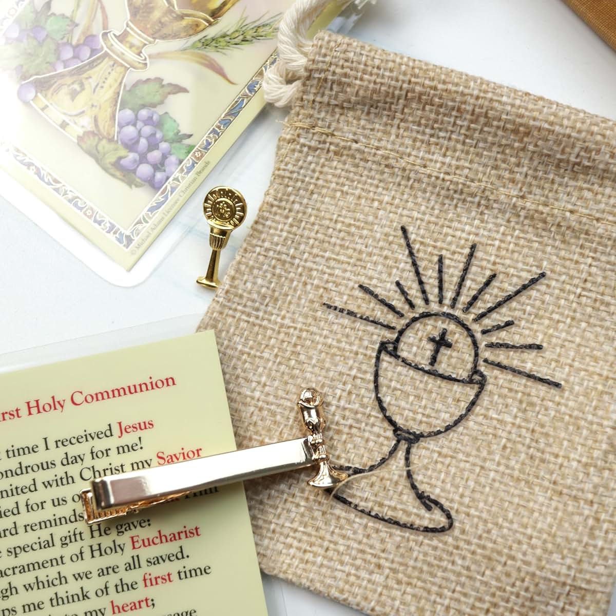 Needzo First Communion Gift Kit for Boys with Keepsake Accessories