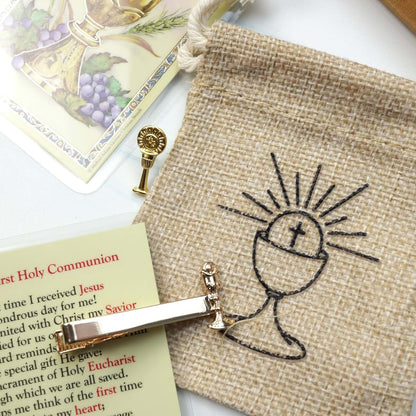 Needzo First Communion Gift Kit for Boys with Keepsake Accessories