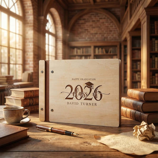 NBE Personalized Wooden Graduation Photo Album Class Of 2026