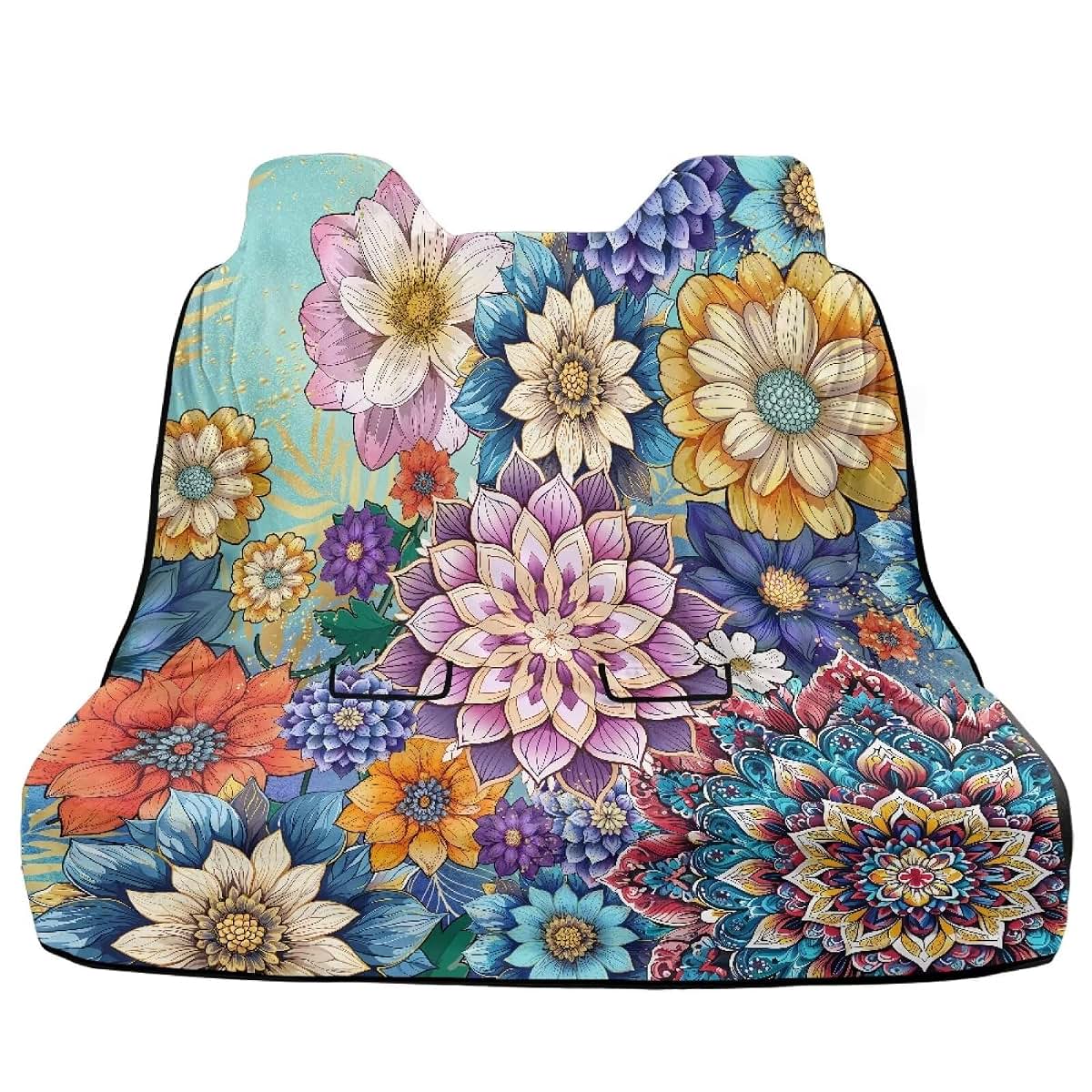 Dreaweet Car Seat Towel Cover Backseat Boho Floral Car Back Seat Cover Washable Quick Dry Sweat Towel Seat Covers for