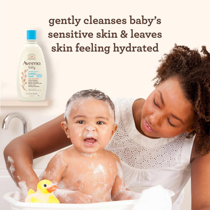 Aveeno Baby Sensitive Skin Bubble Bath Oat Extract