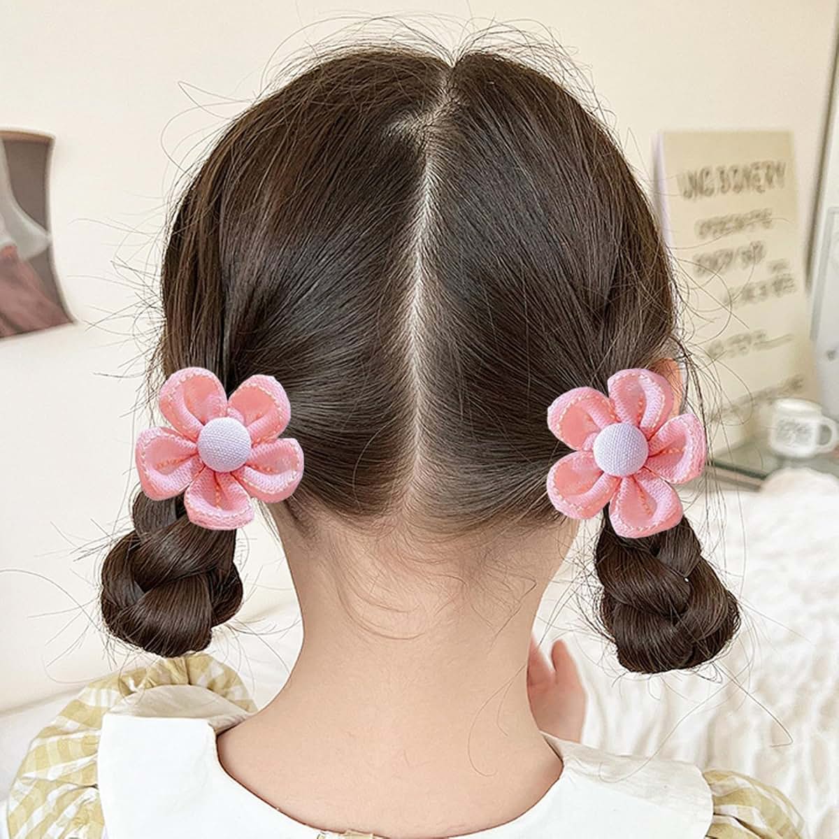 Hotainoys 40Pcs Toddler Hair Ties, Cute Flower Elastic Rubber Bands Baby Hair Ties and Ponytail Holders for Girls and (photo 2)