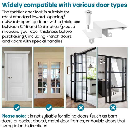 Child Safety Door Top Lock Adjustable Metal