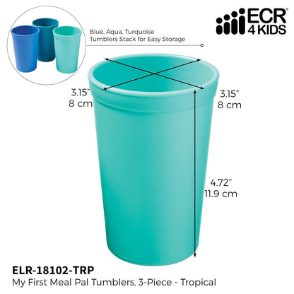 ECR4Kids My First Meal Pal Drinking Cups, Kids Plastic Tableware, Stackable And Dishwasher Safe, Stackable Tumblers For (photo 2)