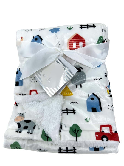 AWW GIFFTS Farm Baby Blanket 30"x40"