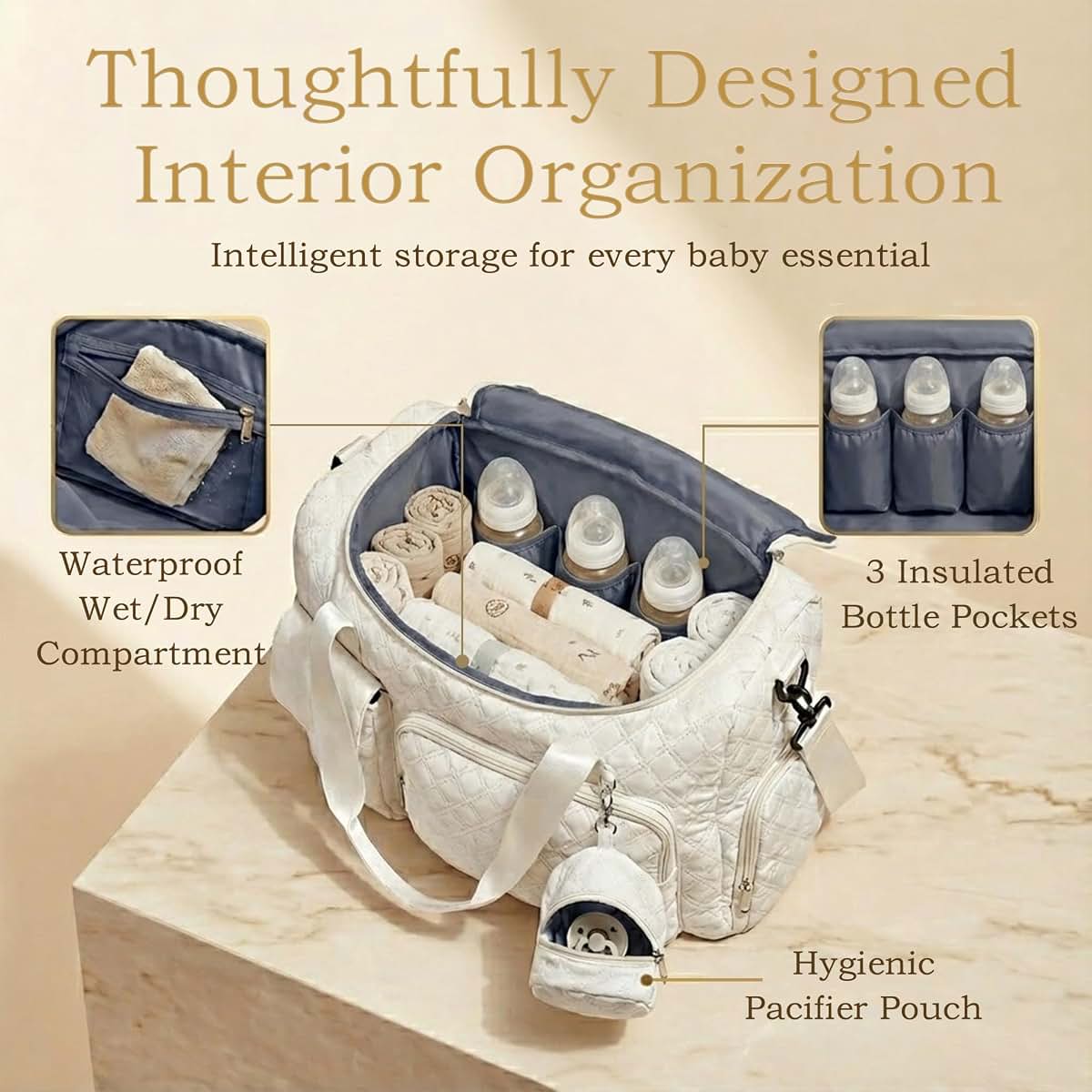Diaper Tote Bag for Maternity and Travel Essentials